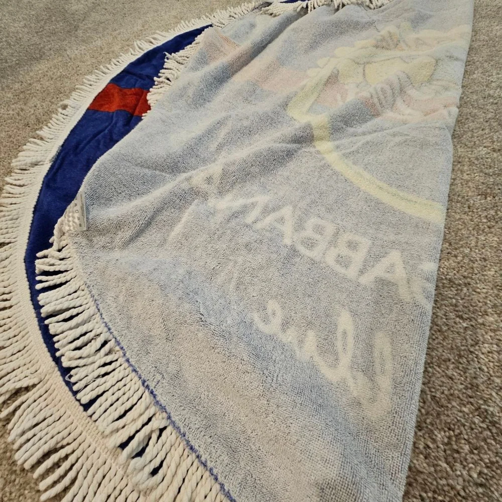 Unisex Dolce & Gabbana Round Beach Towel One Size Blue